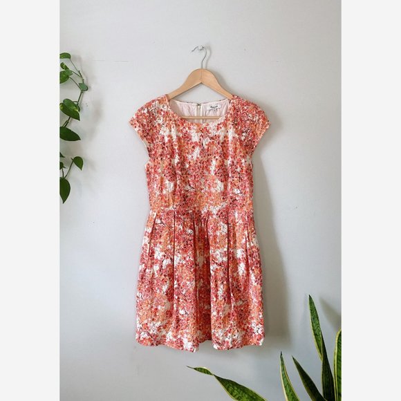 Madewell Watercolor Painted Lace Bloom Dress Size 6 - Picture 2 of 10